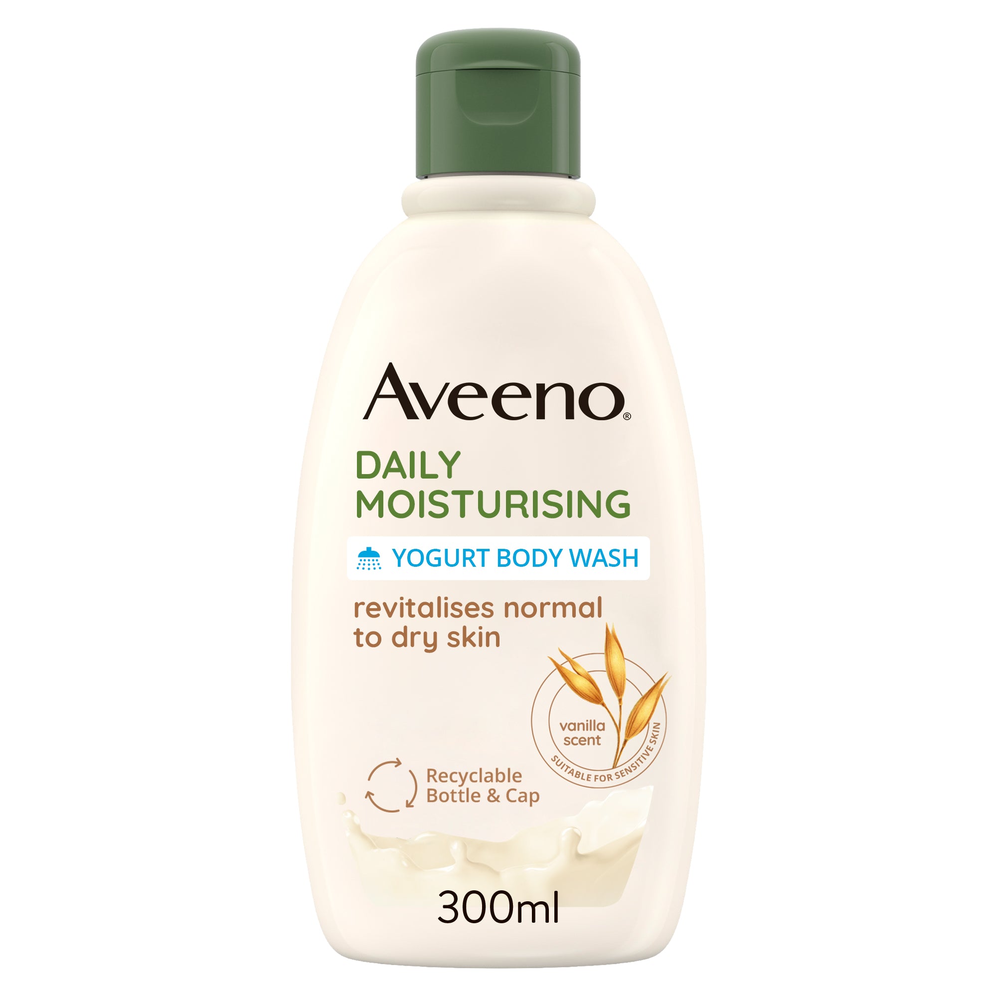 Aveeno Daily Moisturising Yogurt Body Wash, Vanilla & Oat Scent, 300ml