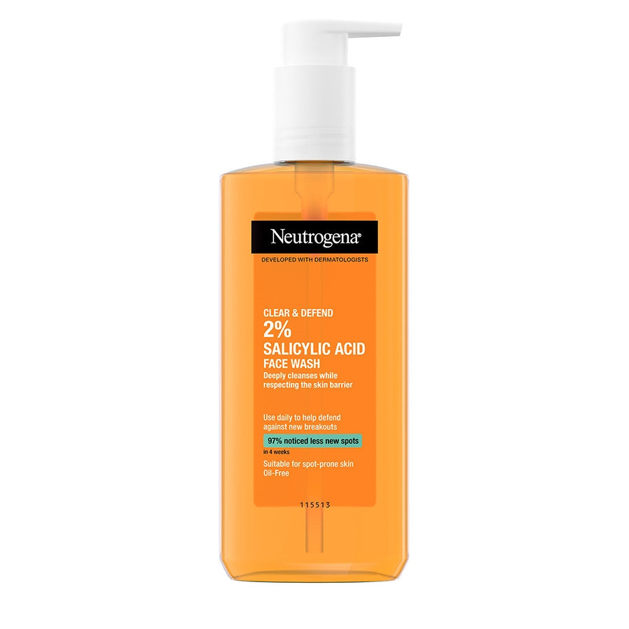 Neutrogena Clear & Defend Face Wash, 200ml (2% Salicylic Acid)