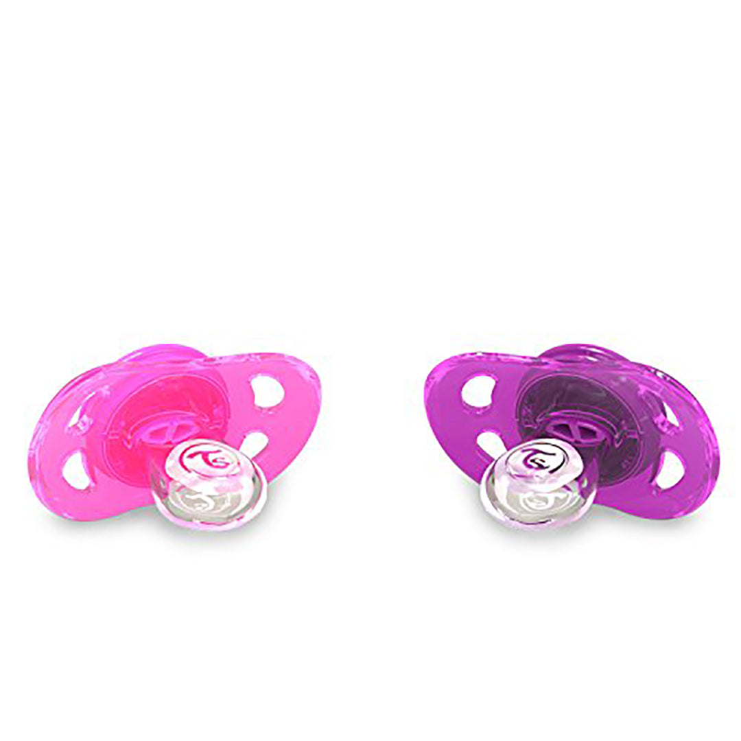 Twistshake 2x Pacifier 0-6m Pastel Pink Purple