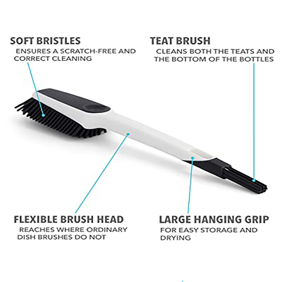 Twistshake Bottle Dishbrush – Black White