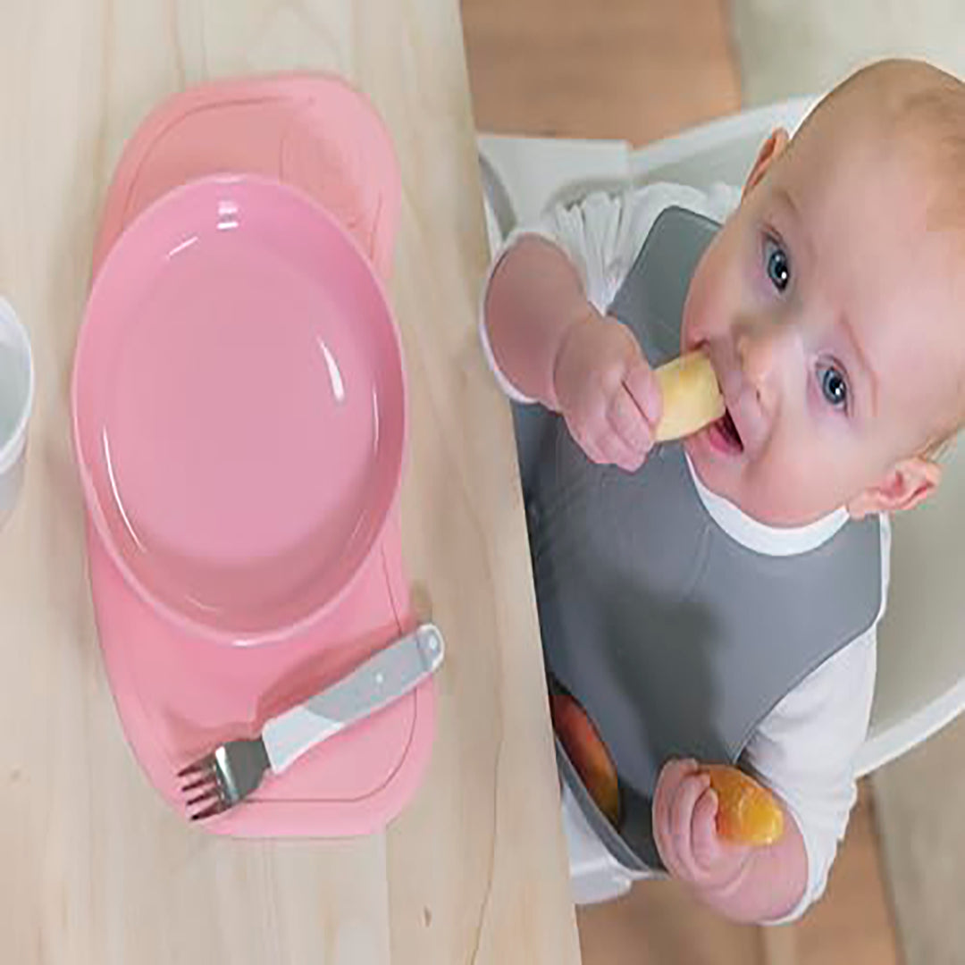 Twistshake Click-Mat Mini + Plate – Pastel Grey