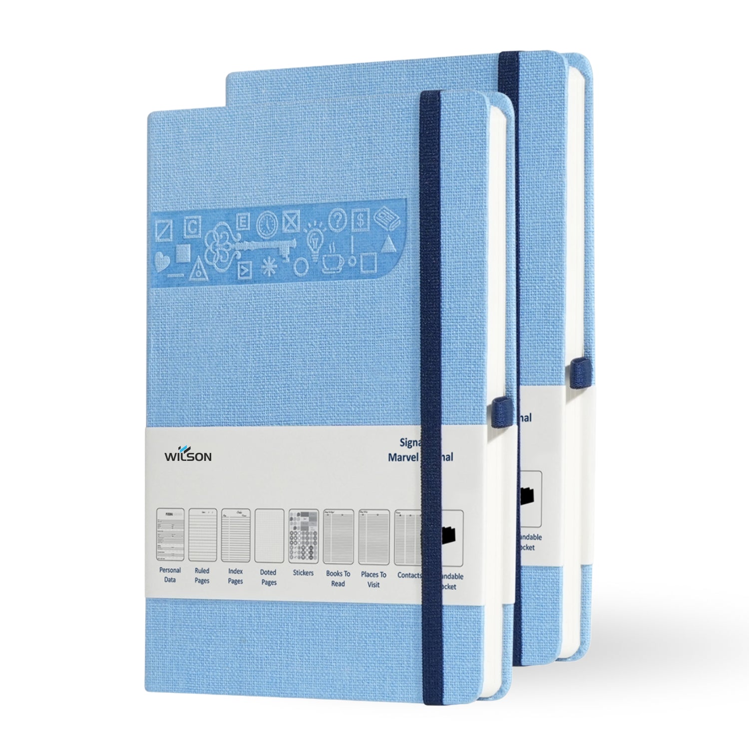 A5 Signature Marvel Bullet Dotted Grid Journal Notebook (Sky Blue)