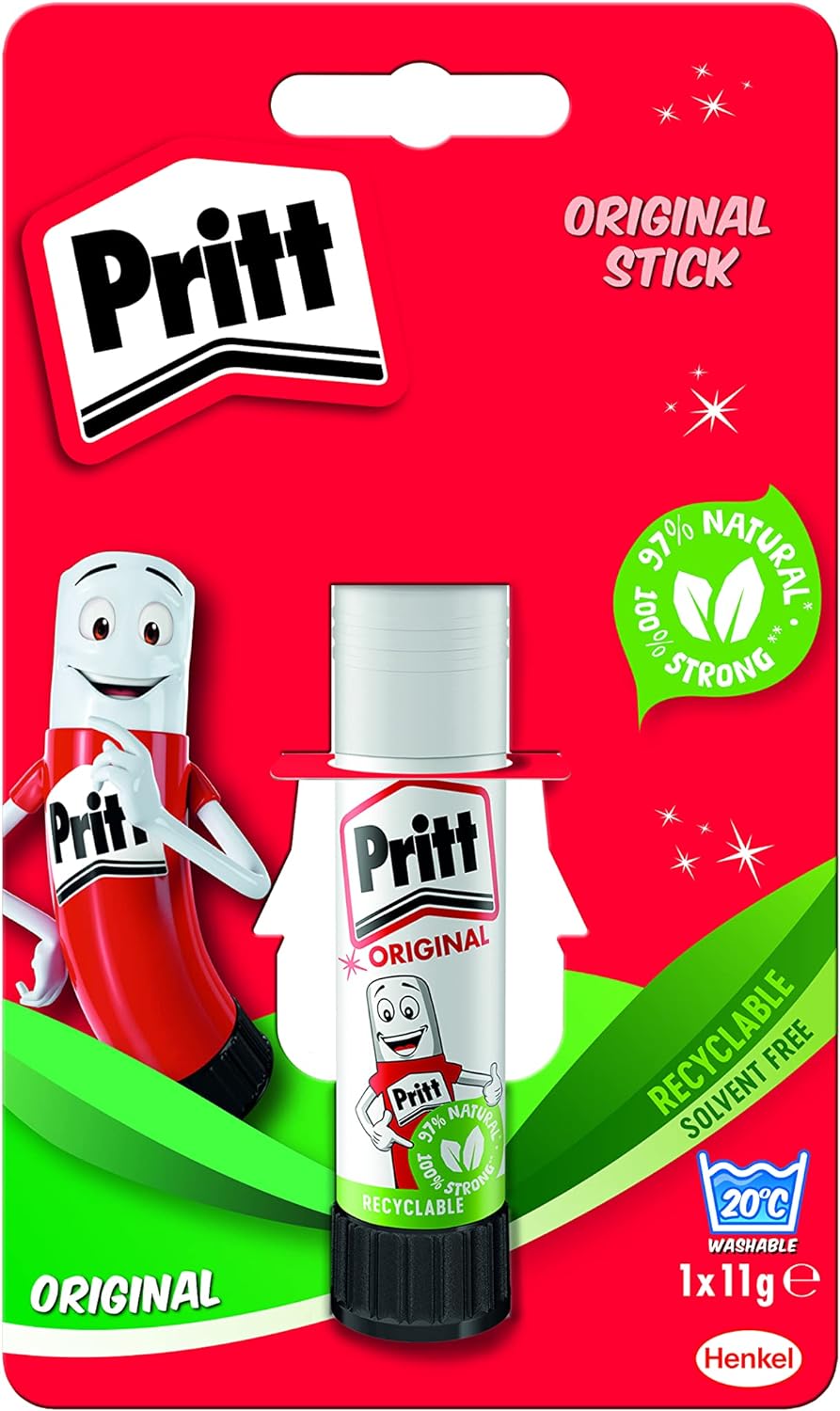 PRITT Stick 11g Blister Card 12PK, Safe & Child - Friendly Craft Glue for Arts & Crafts Activities - Infinity Market