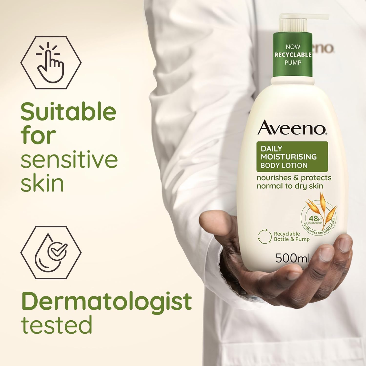 Aveeno Daily Moisturising Body Lotion with Prebiotic Colloidal Oatmeal – 500 ml