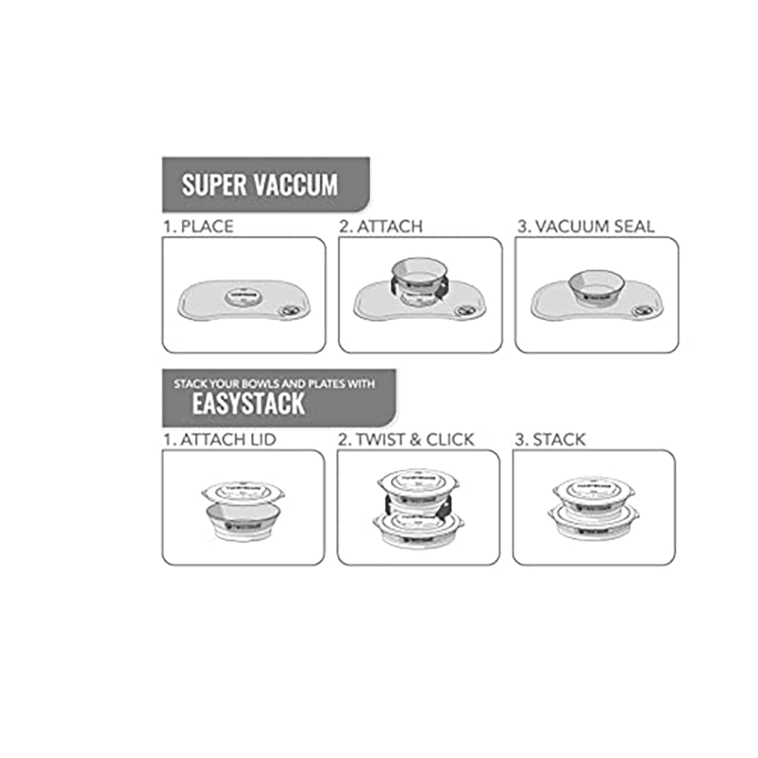 Twistshake Click-Mat Mini + Plate – Pastel Grey