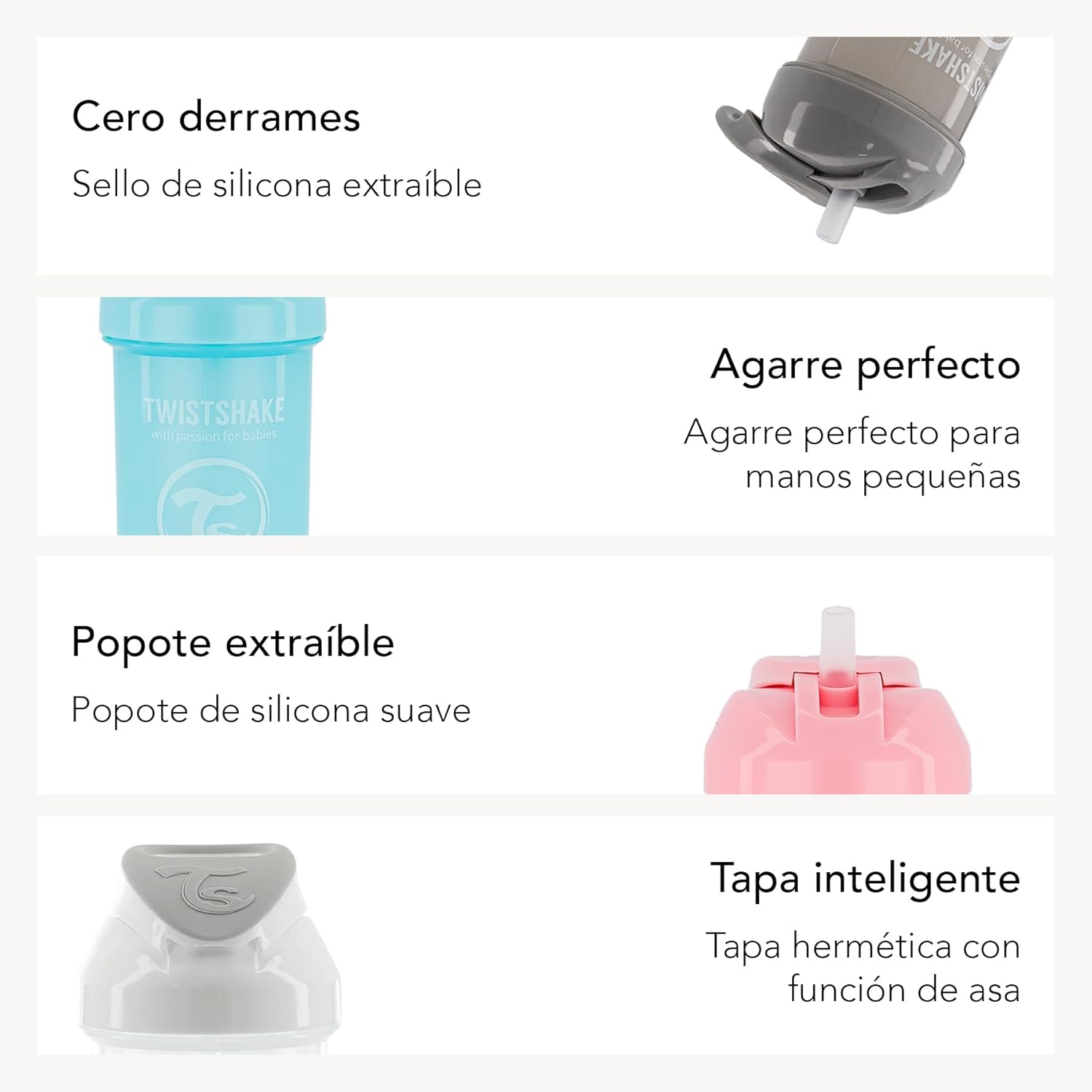 Twistshake Straw Cup – 360ml – 6m- Pastel Pink