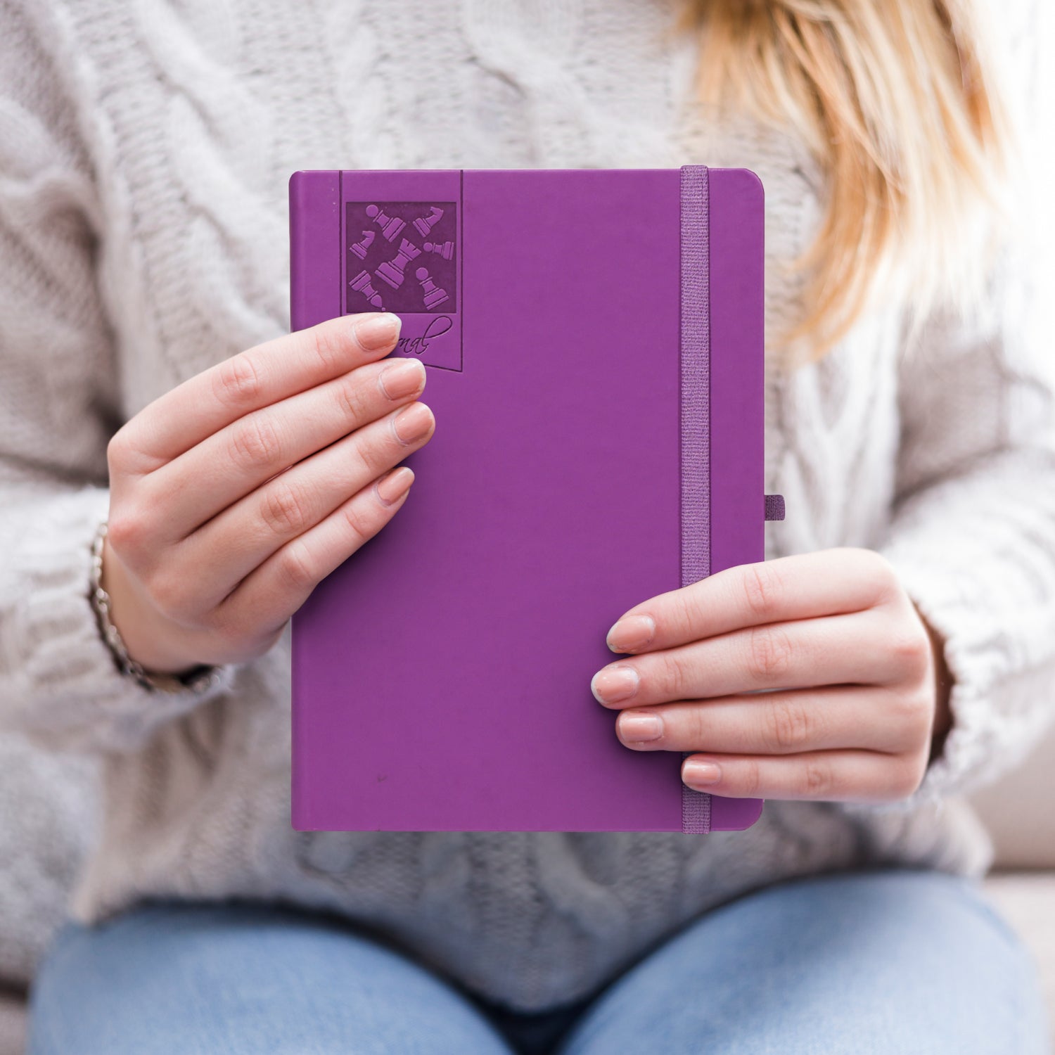 A5 Chess Works Privy Journal Notebook, 256 Pages (Purple)
