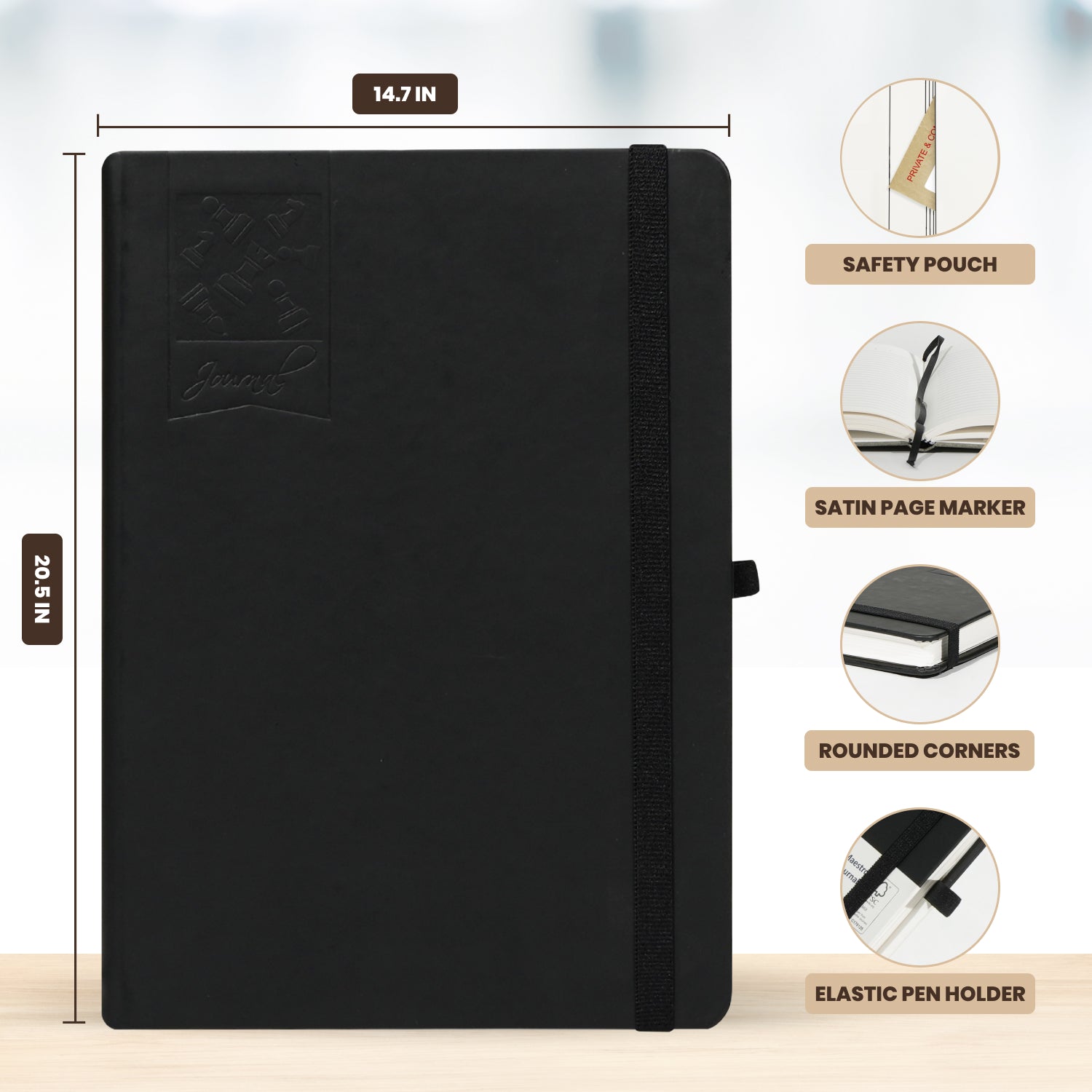 A5 Chess Works Privy Journal Notebook, 256 Pages (Black)