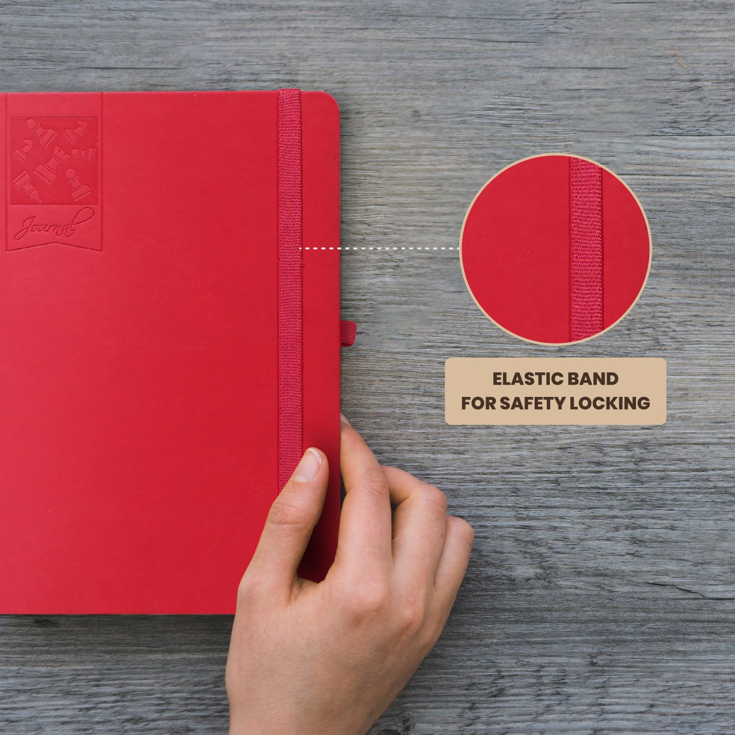 A5 Chess Works Privy Journal Notebook, 256 Pages (Red)