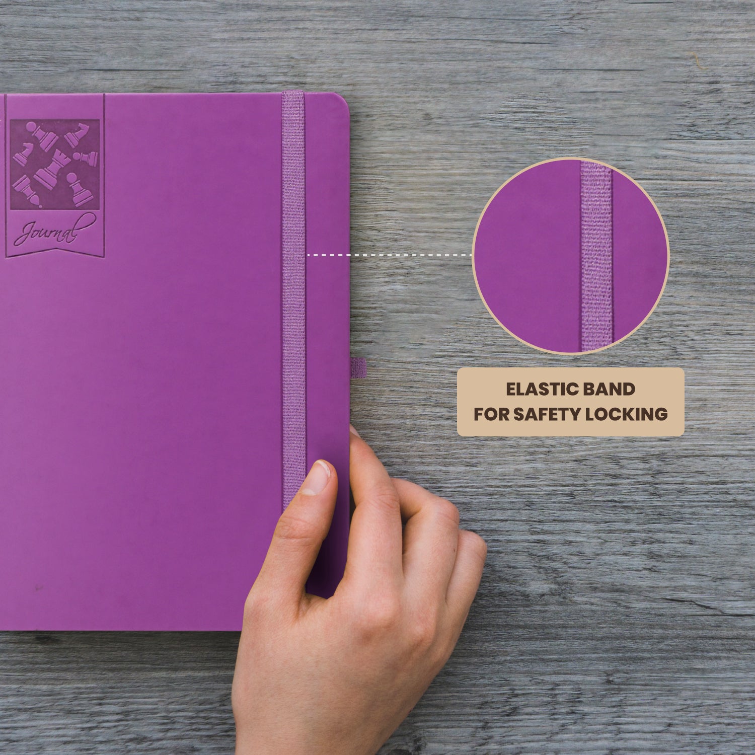 A5 Chess Works Privy Journal Notebook, 256 Pages (Purple)