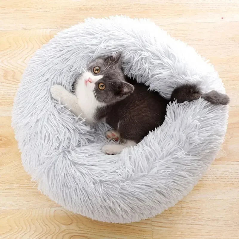 Super Soft Plush Cat & Dog Bed – Warm Nest, Cushion Basket, Ideal for Pets