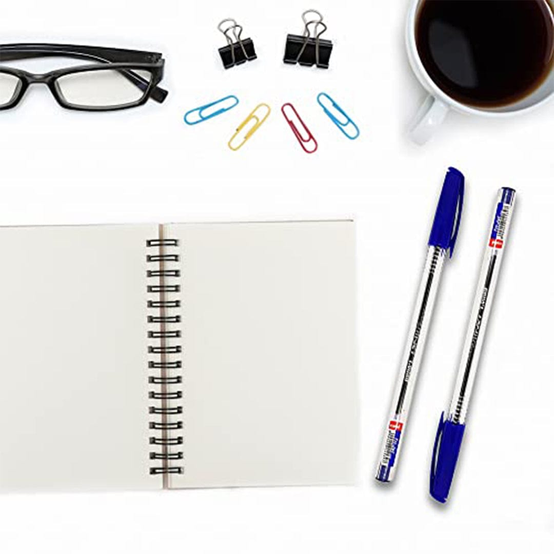 Cello Tri - Jet Ballpoint Pens Extra Grip Biros 1.0 mm, Blue Pens, Pack Of 10 - Infinity Market