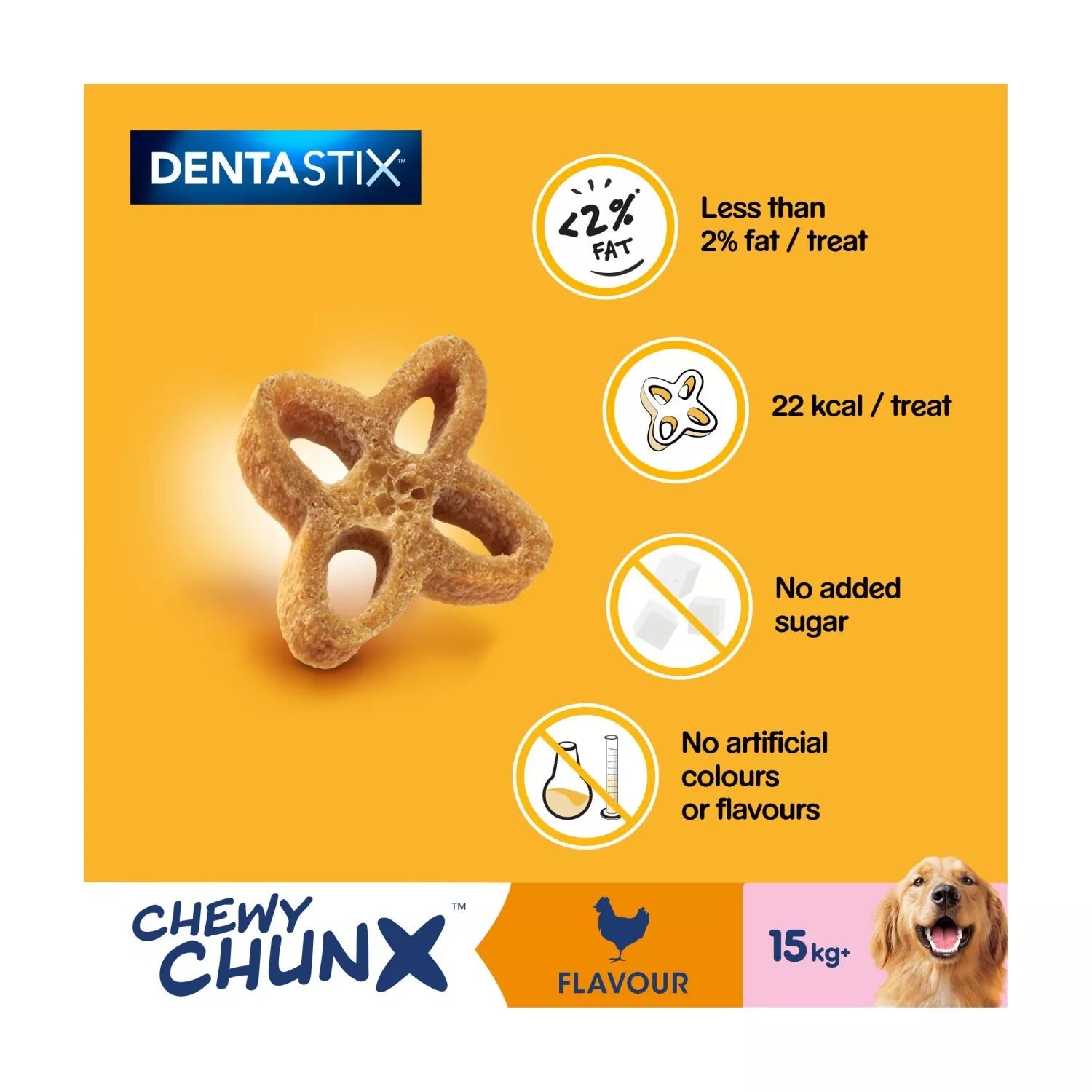 Pedigree Dentastix - Chewy Chunx Maxi - Dog Treat for Large Dogs - Chicken Flavor
